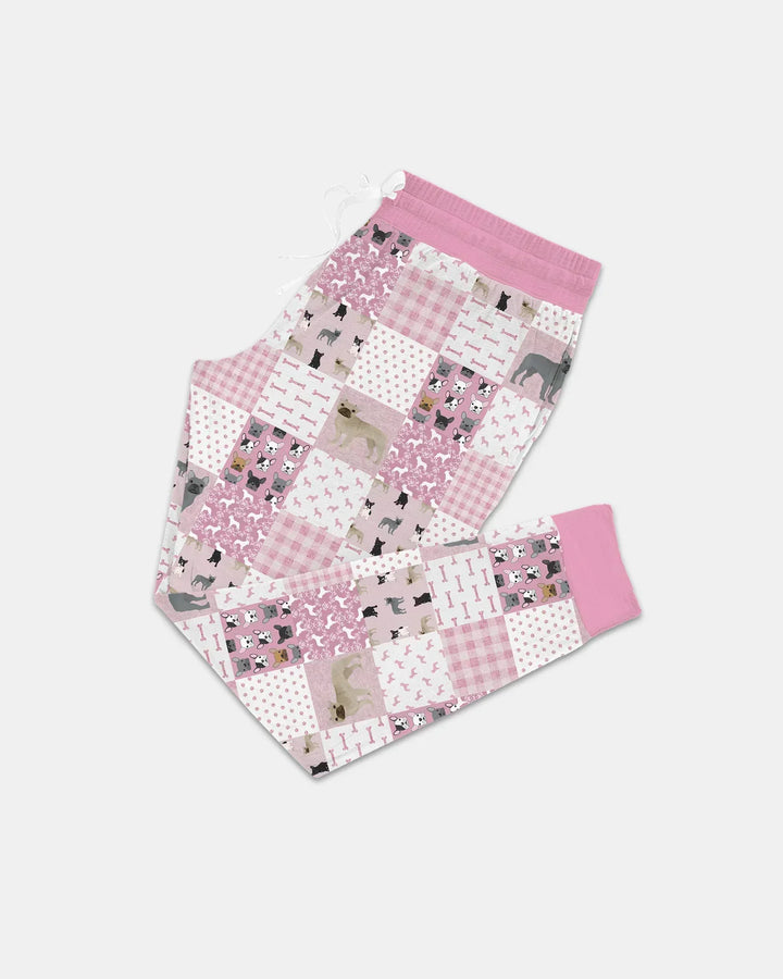 Frenchies Patchwork Family Matching Bamboo Women Pajama Set