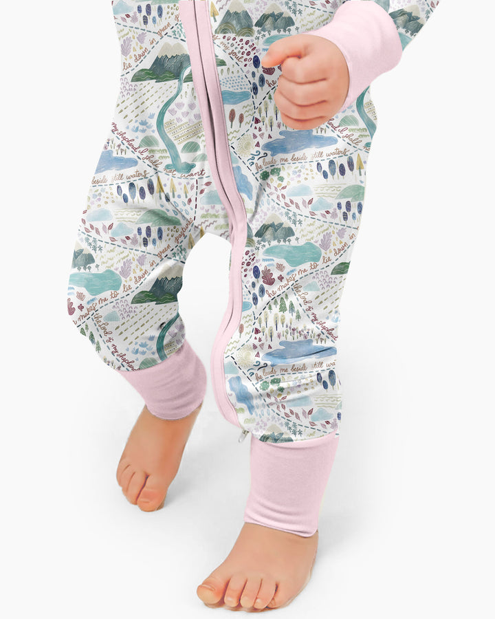 Whimsical Psalms 23 Map Bamboo Convertible Zippy
