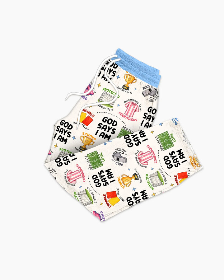 God Says I Am Soccer Bamboo Men's Pajama Set