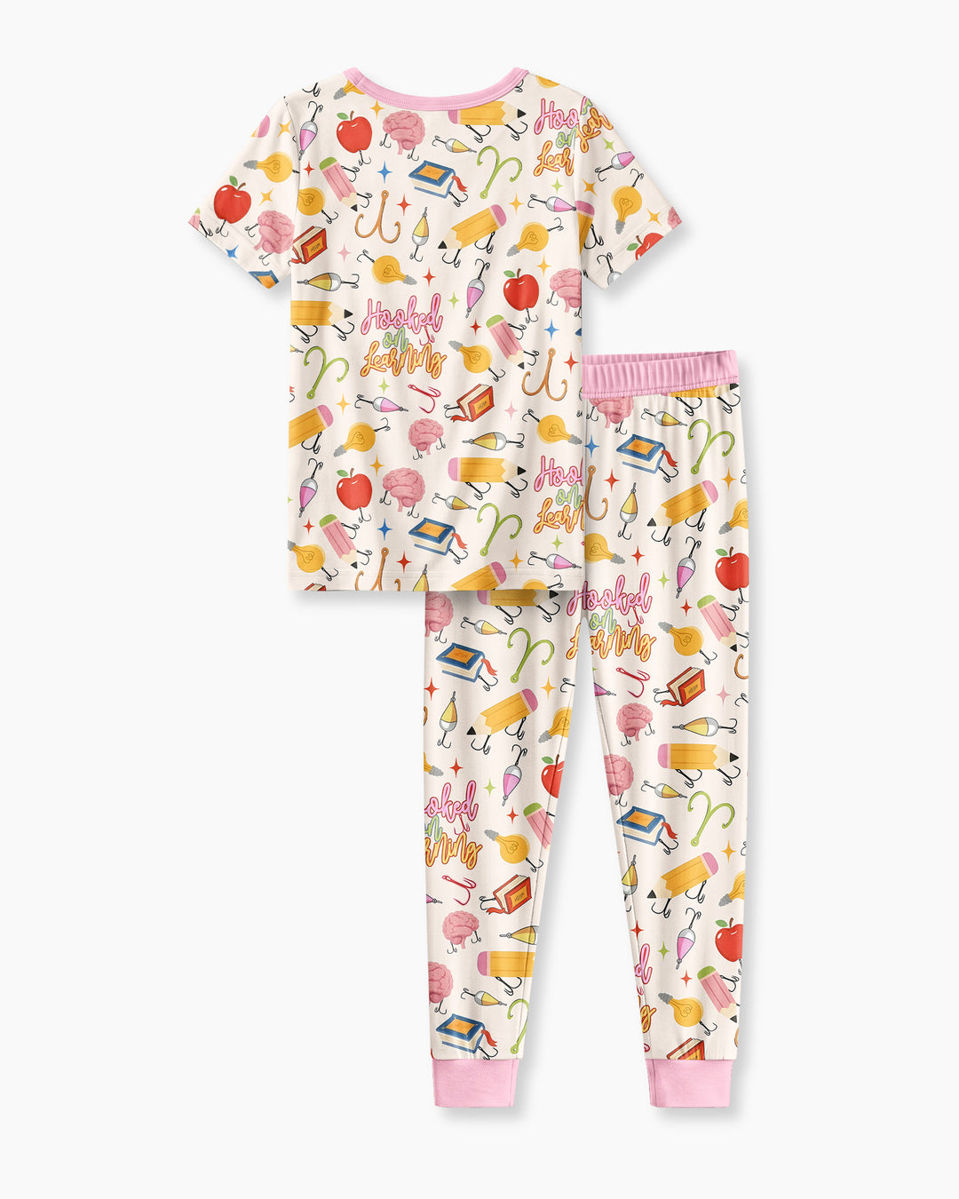 Hooked on Learning Bamboo Two Piece Short Sleeve Pajama Set