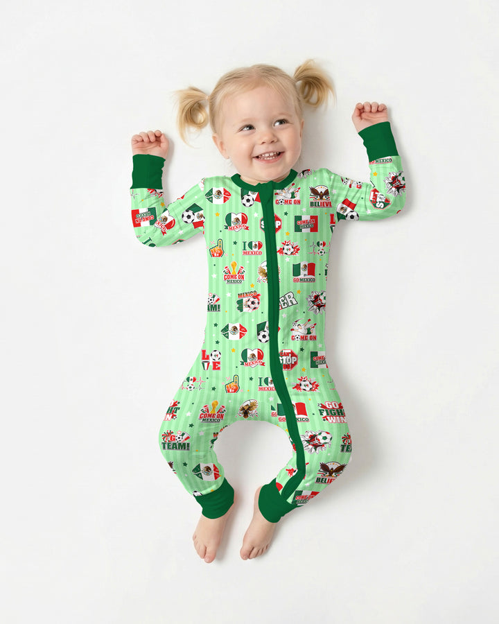 Soccer Game Day Go Team Mexico Family Matching Bamboo Convertible Zippy
