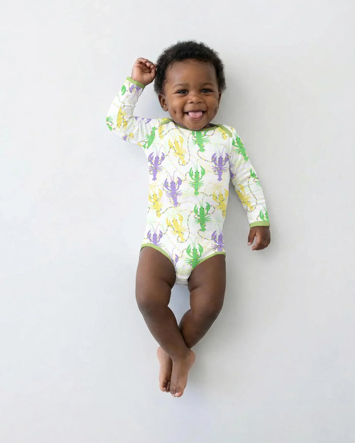 Mardi Gras Crawfish Family Matching Bamboo Bodysuit