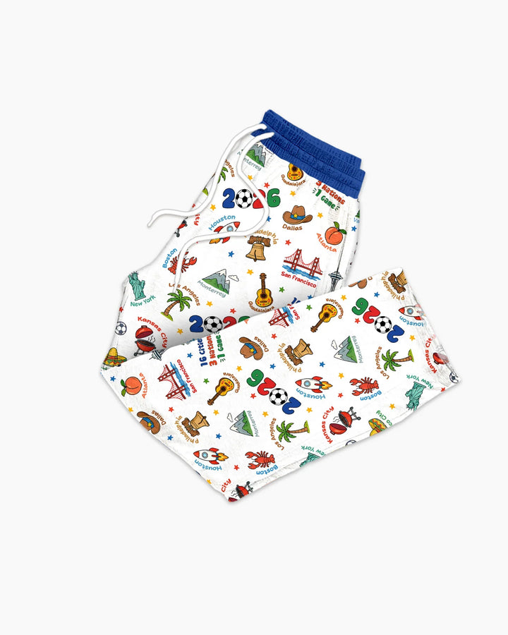 Soccer Cup Host Cities 2026 Bamboo Men's Pajama Set