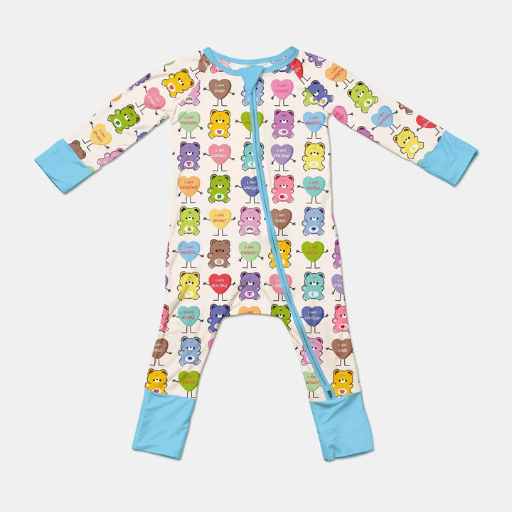Rainbow Bears Affirmation Bamboo Convertible Zippy