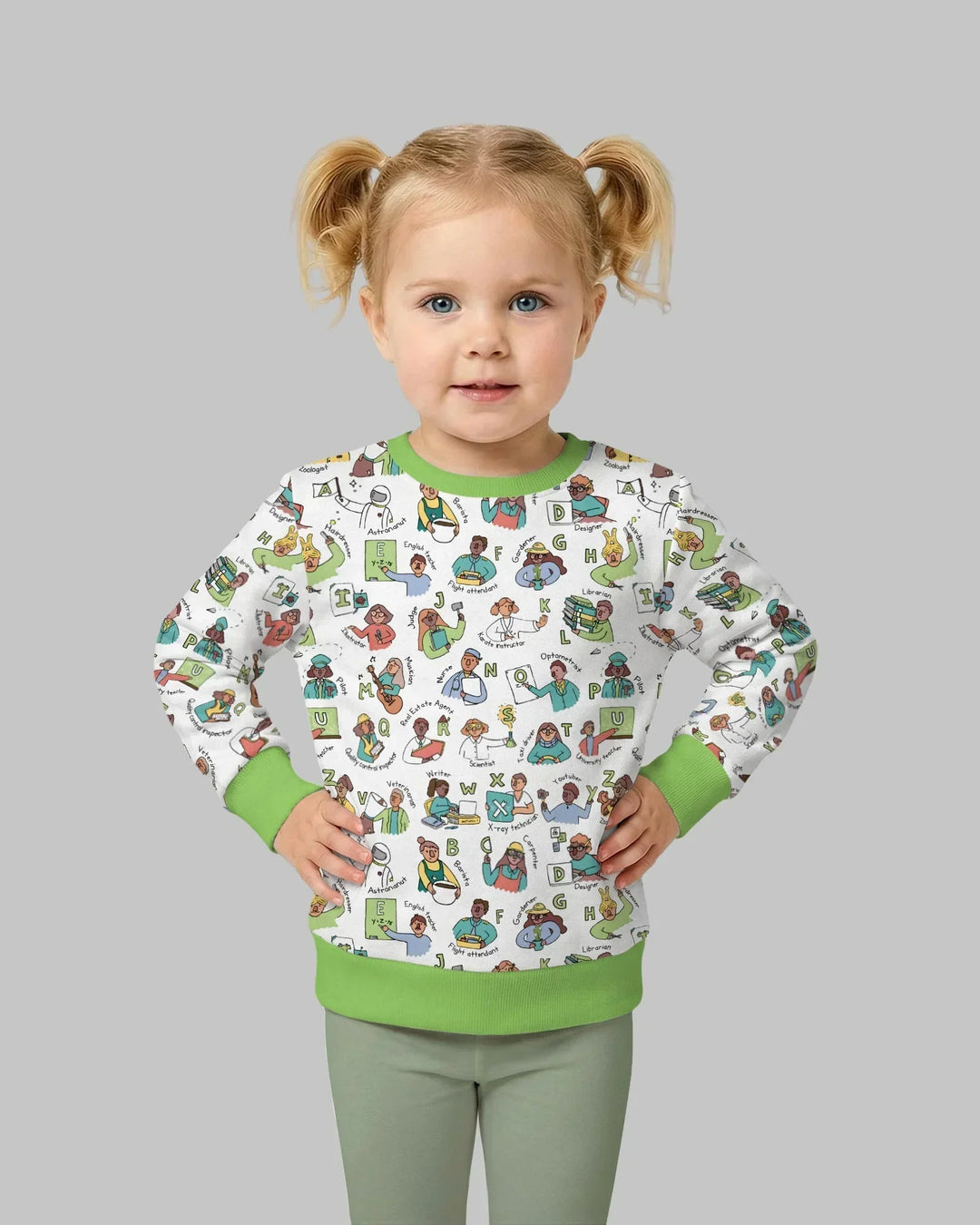 Jobs Alphabet Bamboo Crewneck Sweatshirt
