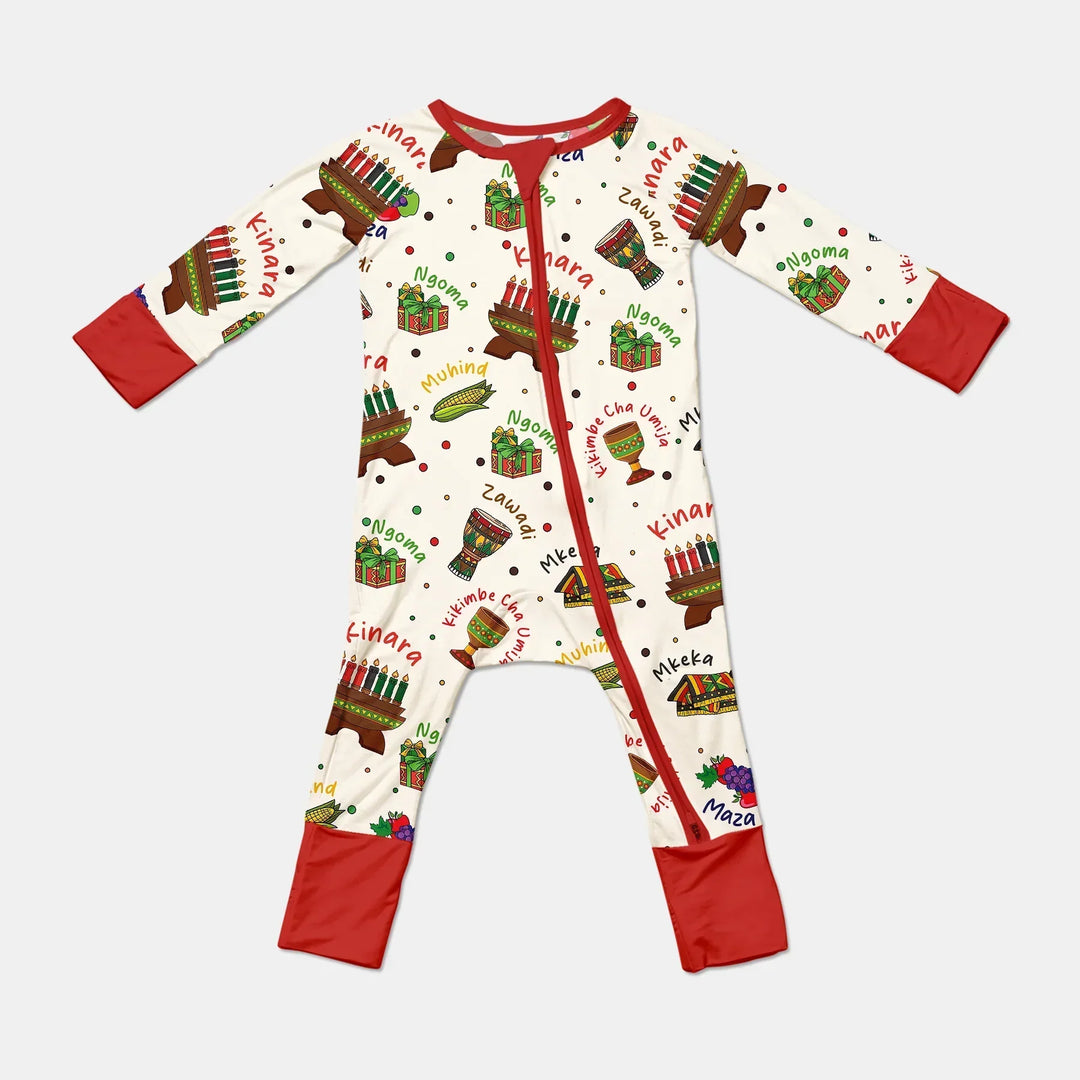 Happy Kwanzaa Family Matching Bamboo Convertible Zippy