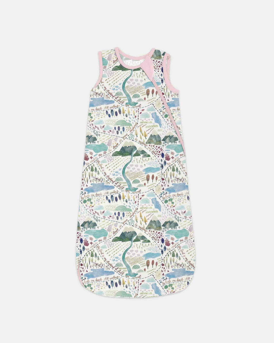 Whimsical Psalms 23 Map Bamboo Sleep Bag