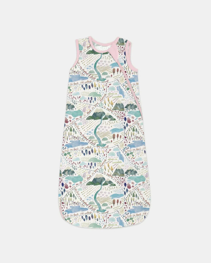 Whimsical Psalms 23 Map Bamboo Sleep Bag