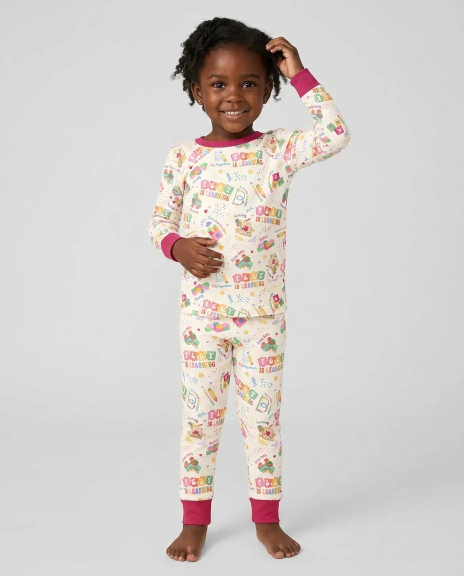 Play and Learn Bamboo Two Piece Long Sleeve Pajama Set