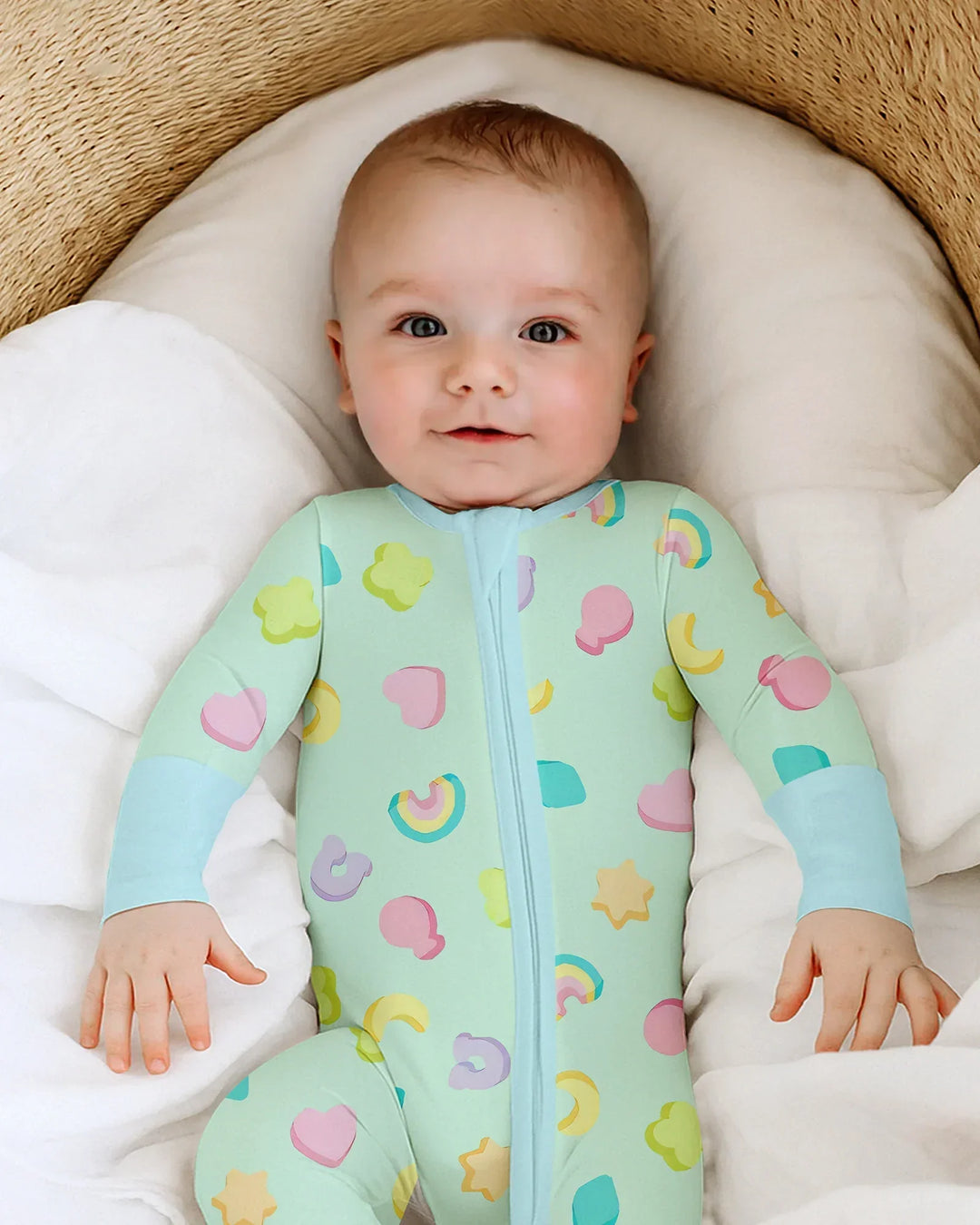 Pastel Lucky Charms Scatter Bamboo Convertible Zippy