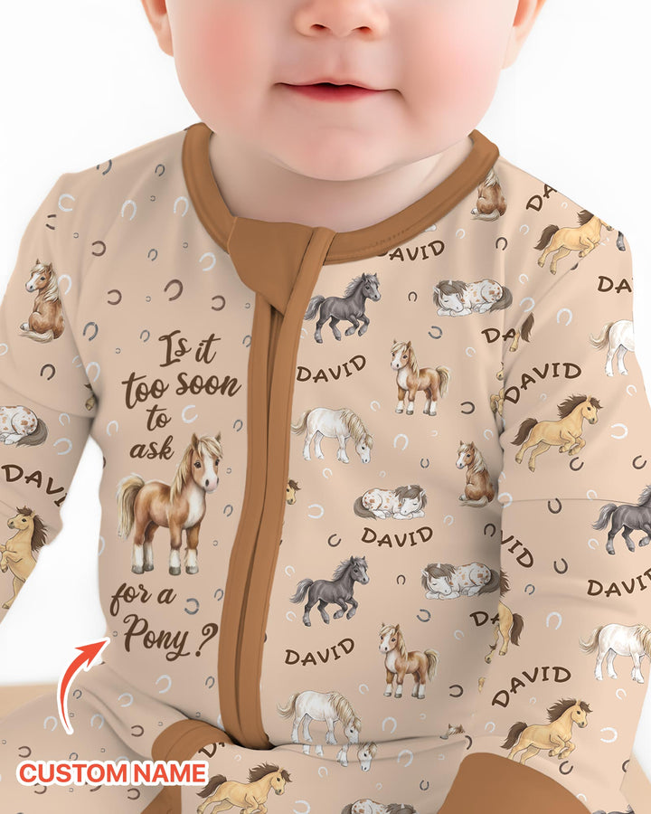 Custom Name Is It Too Soon to Ask for a Pony Bamboo Convertible Zippy