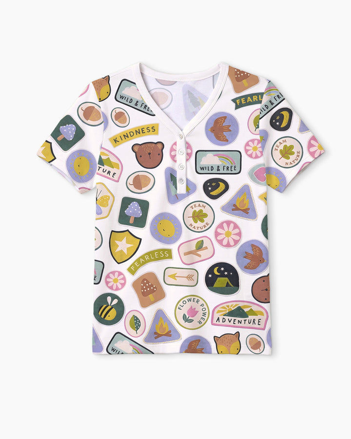 Little Explorer Bamboo Women Short Sleeve Short Pajama Set