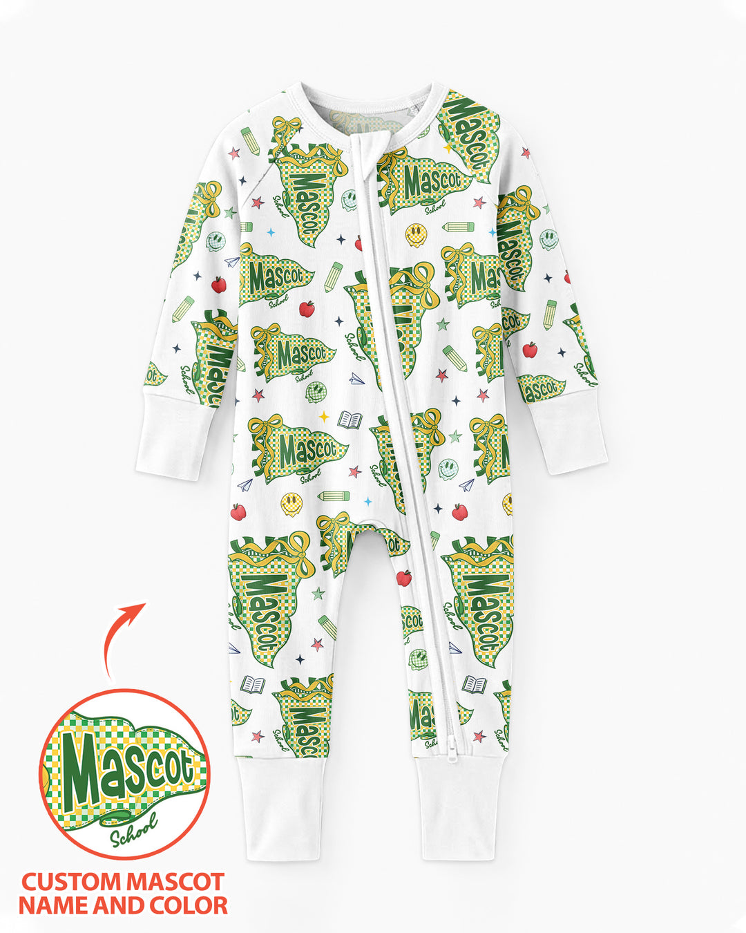 Custom Mascot School Name Bamboo Convertible Zippy
