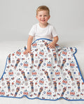 Custom Photo Best Patriotic Family Ever Bamboo Blanket