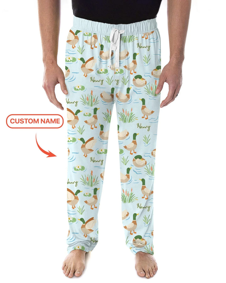 Personalized Mallard Duck Bamboo Men's Pajama Set