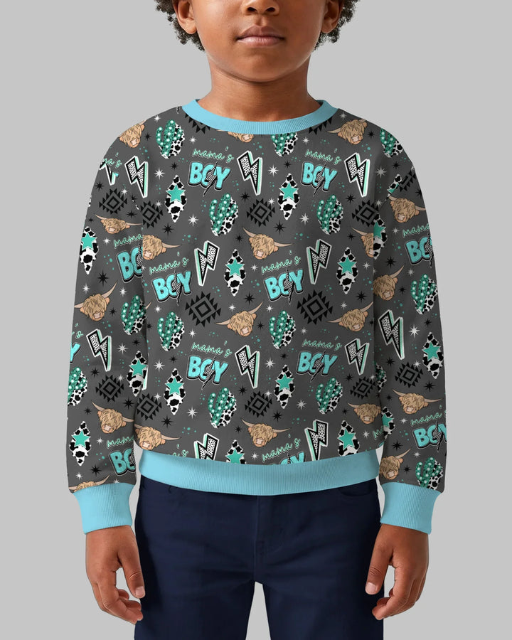 Western Mama & Me Matching Bamboo Crewneck Sweatshirt