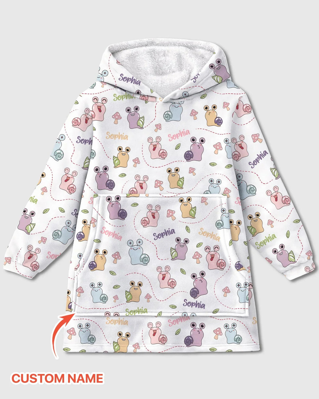 Custom Name Snailed it! Bamboo Blanket Hoodie