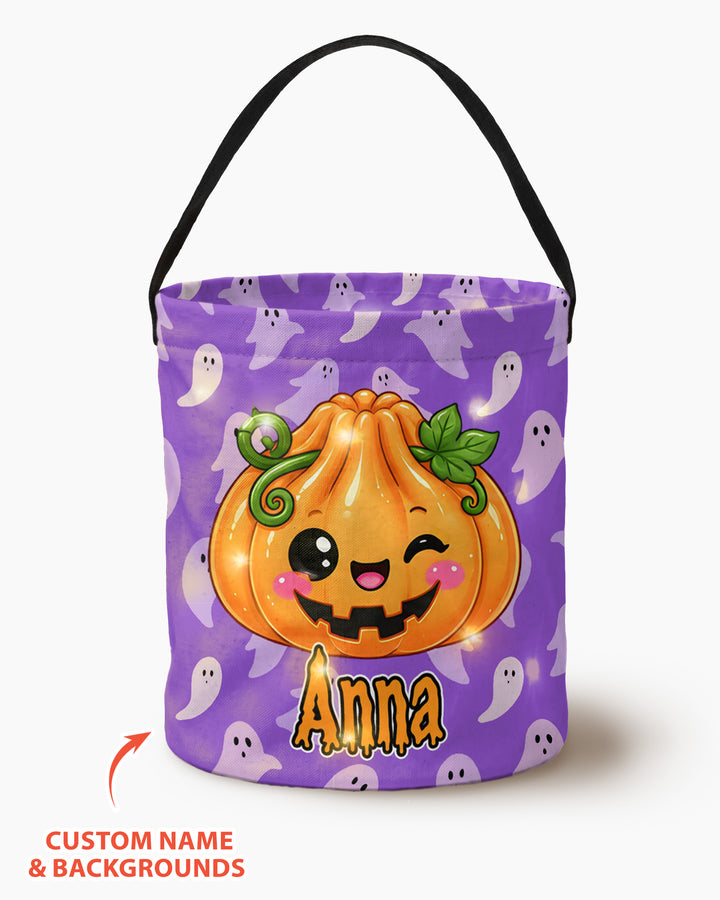 Personalized Halloween Dumpling Cute Character Led Light Bucket Bag