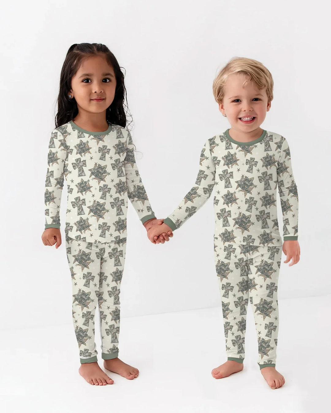 Template Bamboo Two Piece Long Sleeve Pyjamas Set