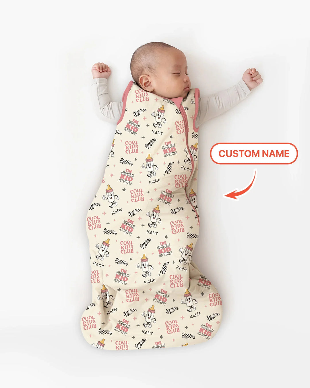 Custom Name Cool Club Daddy & Me Matching Bamboo Sleep Bag