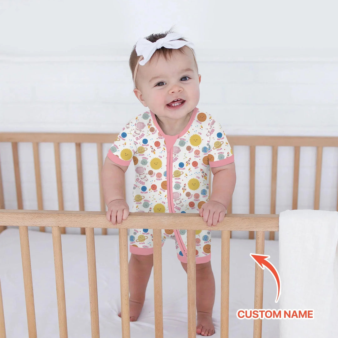 Custom Name Little's Kid into Universer Bamboo Shorty Zippy