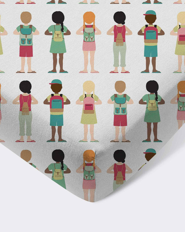 Little Friends Everywhere Bamboo Fitted Crib Sheet