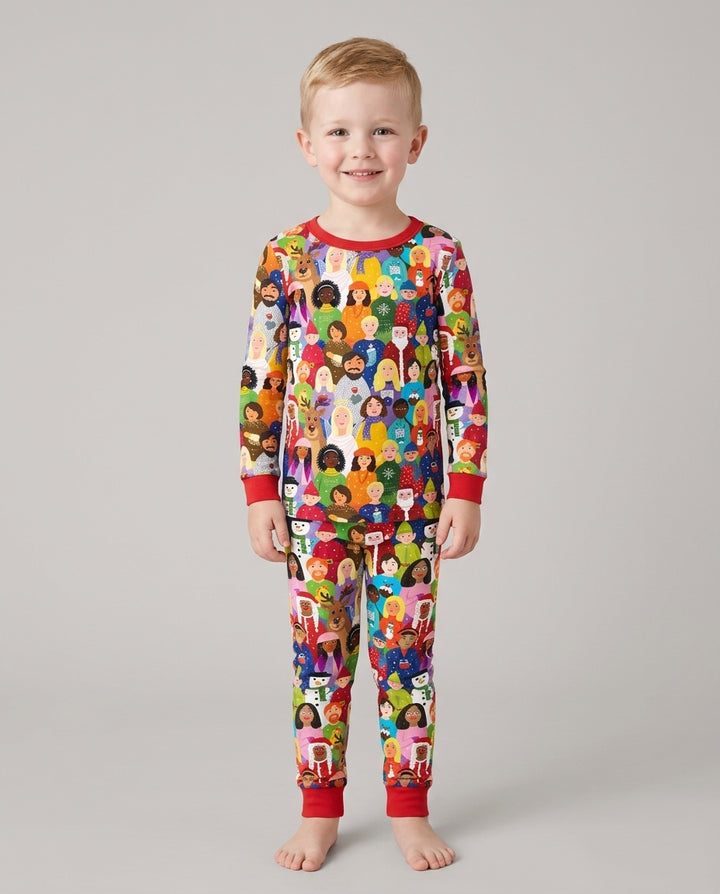 Together for Christmas Bamboo Two Piece Long Sleeve Pajama Set