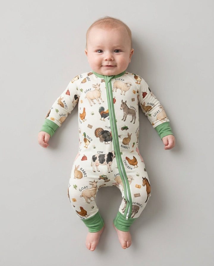 Barnyard Animals Bamboo Convertible Zippy