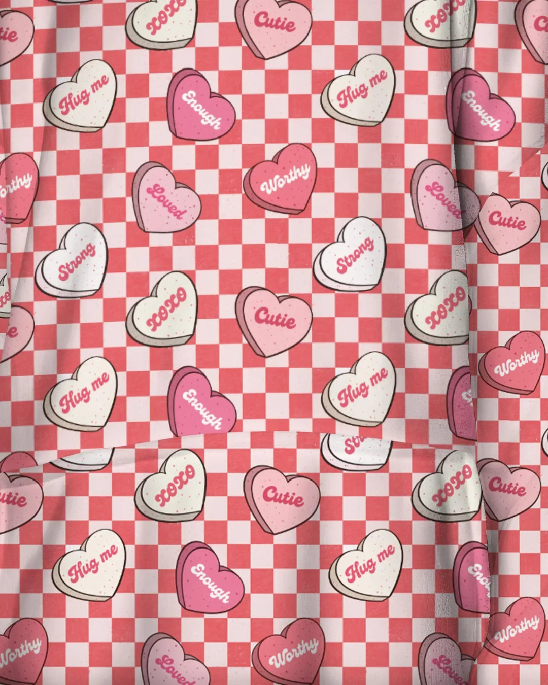 Valentine in Hearts Wearable Bamboo Blanket Hoodie