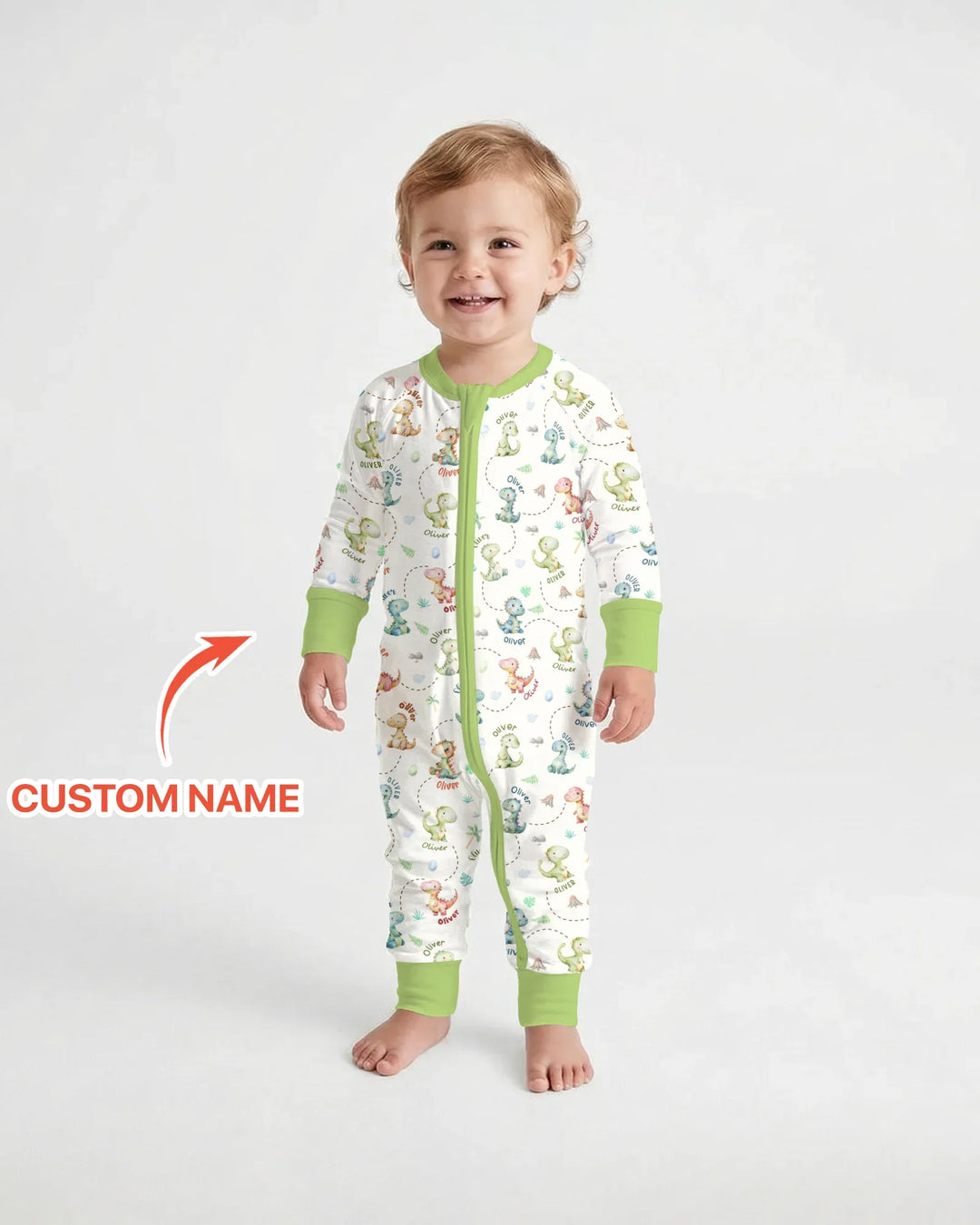 Personalized Dino Friends Bamboo Convertible Zippy