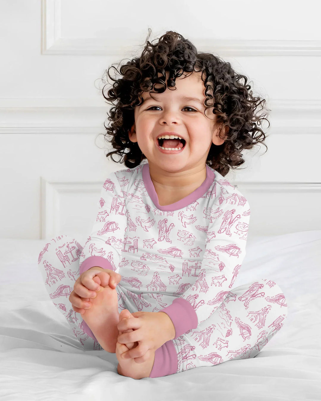 Psalm 23 Sketch Bamboo Two Piece Long Sleeve Pajama Set
