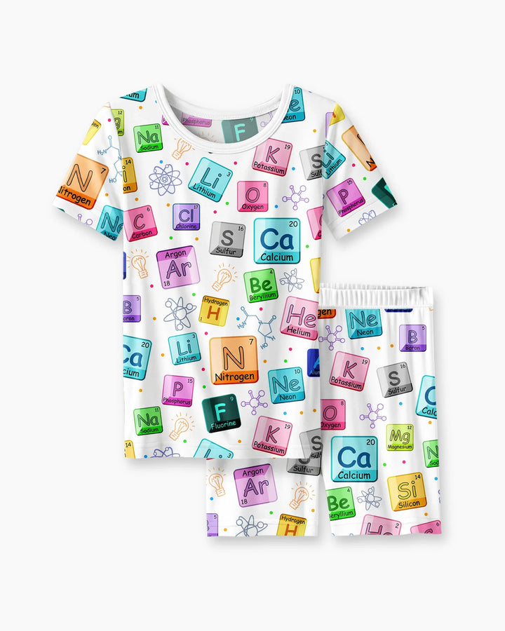 Science Elements Bamboo Two Piece Short Sleeve Shorts Pajama Set