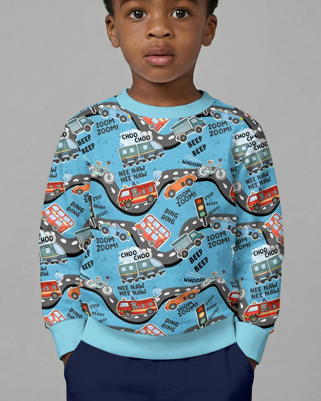 Zoom Zoom Beep Beep Bamboo Crewneck Sweatshirt