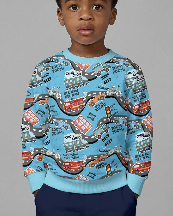 Zoom Zoom Beep Beep Bamboo Crewneck Sweatshirt