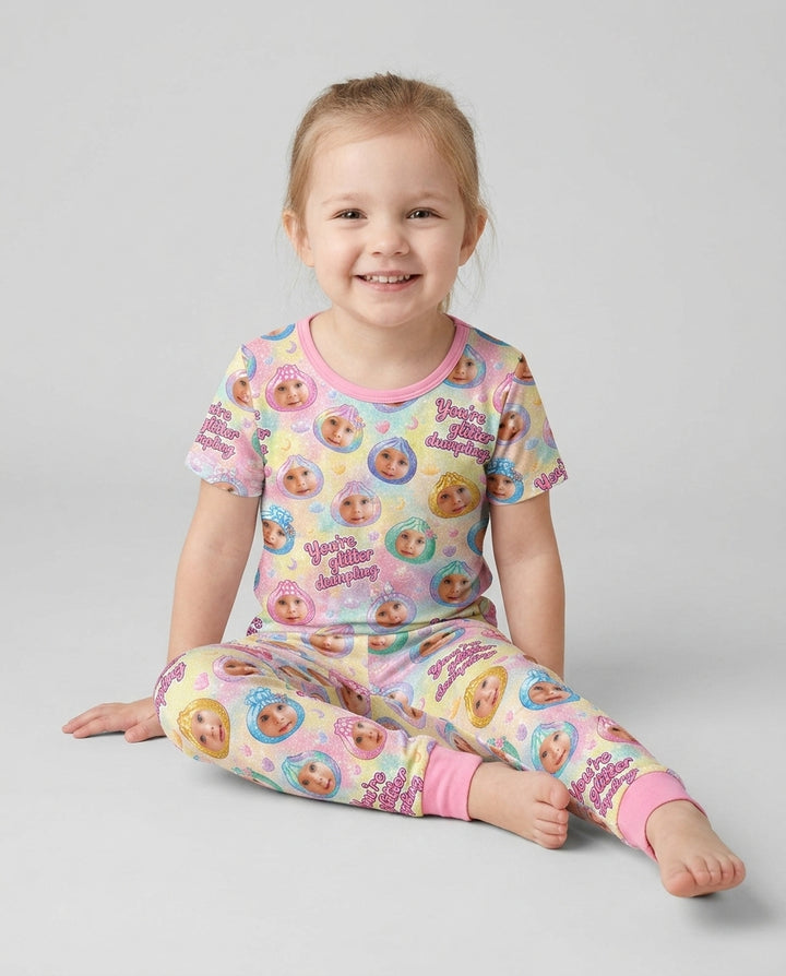 CUSTOM Template Bamboo Two Piece Short Sleeve Pyjamas Set