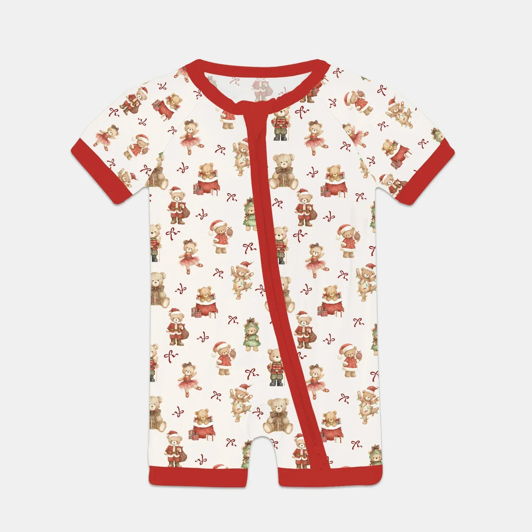 Christmas Teddy Bears Bamboo Shorty Zippy