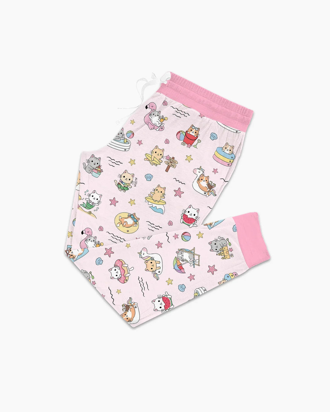 Kawaii Cats Summer Vacation Bamboo Women Pajama Set
