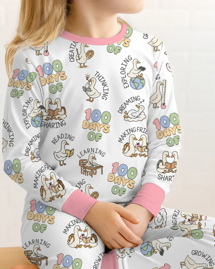 100 Days Of... Bamboo Two Piece Long Sleeve Pajama Set