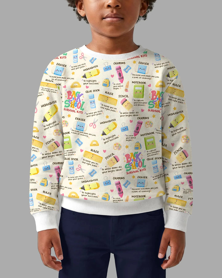 Back To School Survival Kit Bamboo Crewneck Sweatshirt