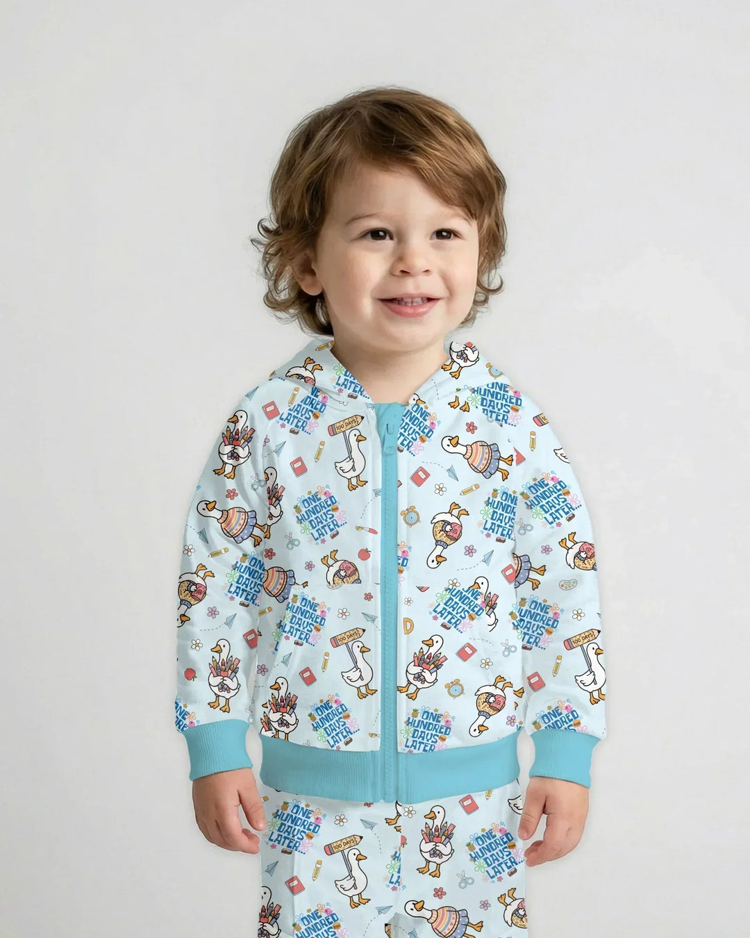 One Hundred Days Later Silly Goose Bamboo Zip Hoodie