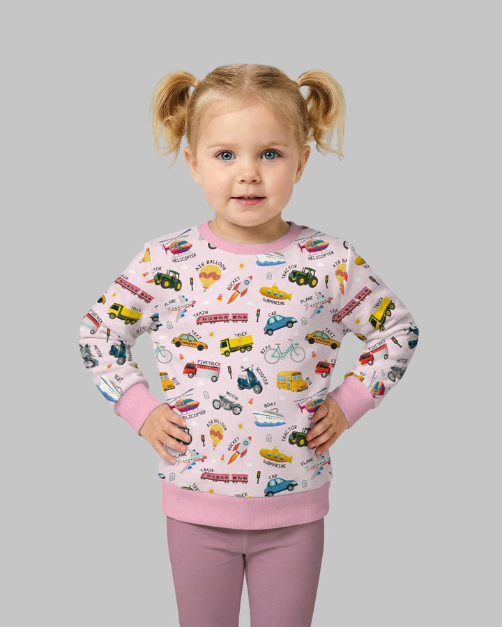 Vehicle Vocabulary Bamboo Crewneck Sweatshirt