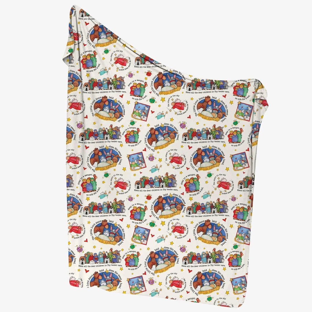 Away In A Manger Blessings Bamboo Swaddle Blanket
