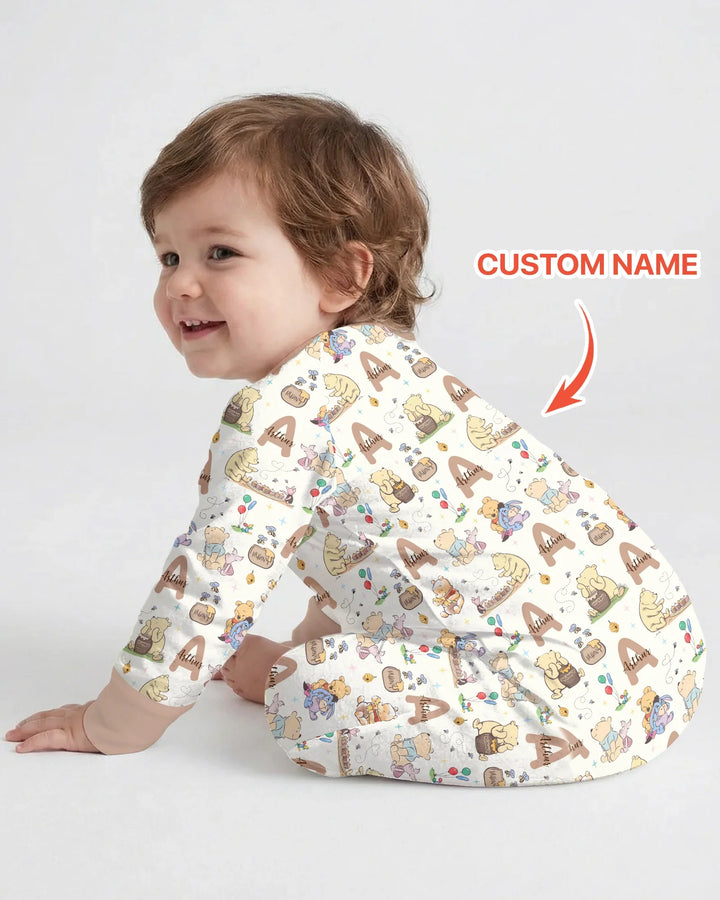Honey Bear Monogram Bamboo Convertible Zippy