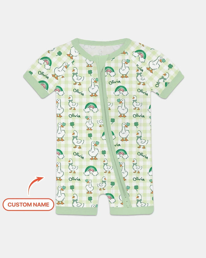 Custom Name Lucky Ducks Bamboo Shorty Zippy