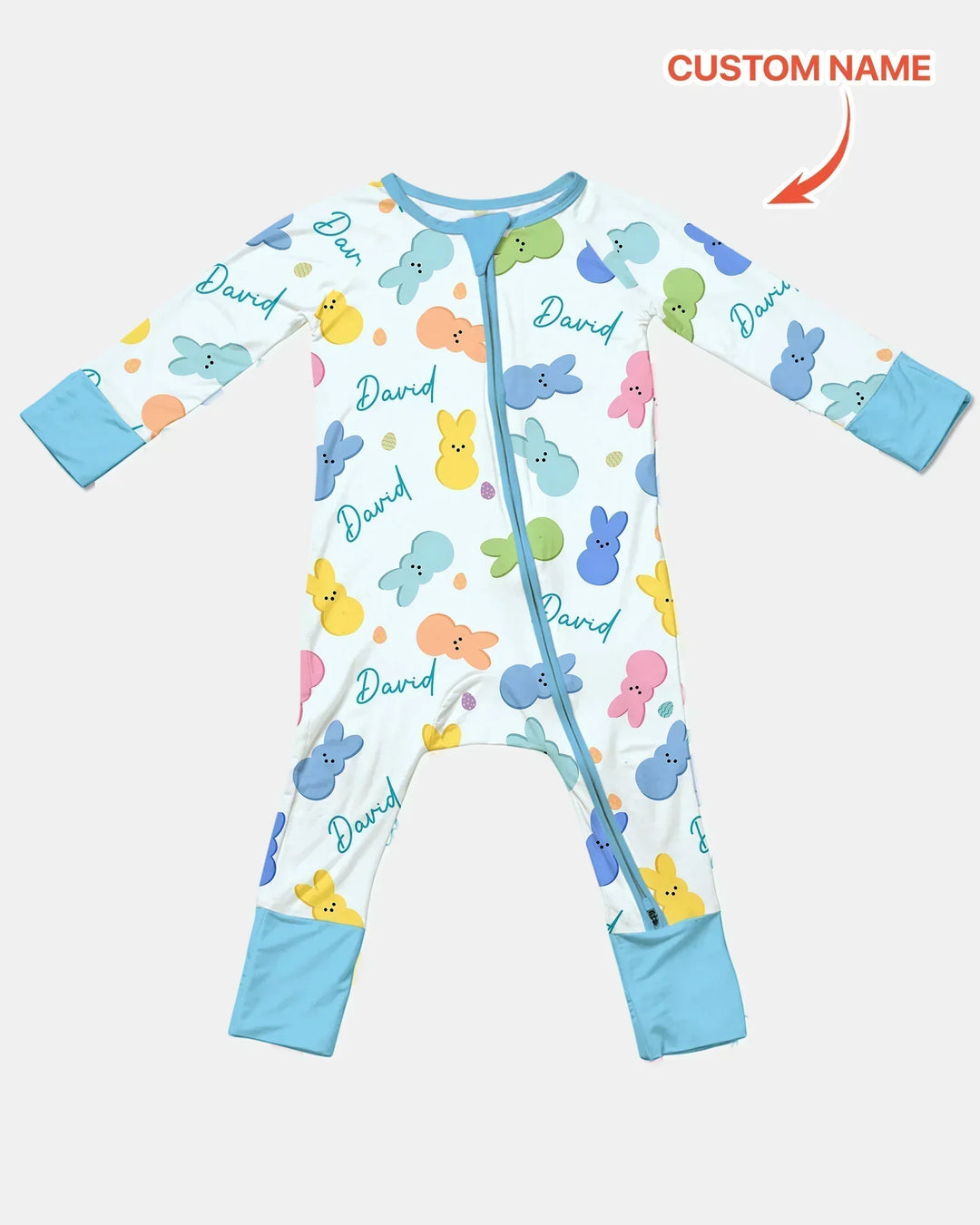 Personalized Easter Bunnies Family Matching Bamboo Convertible Zippy