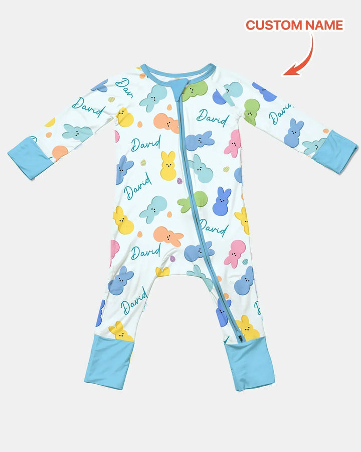 Personalized Easter Bunnies Family Matching Bamboo Convertible Zippy