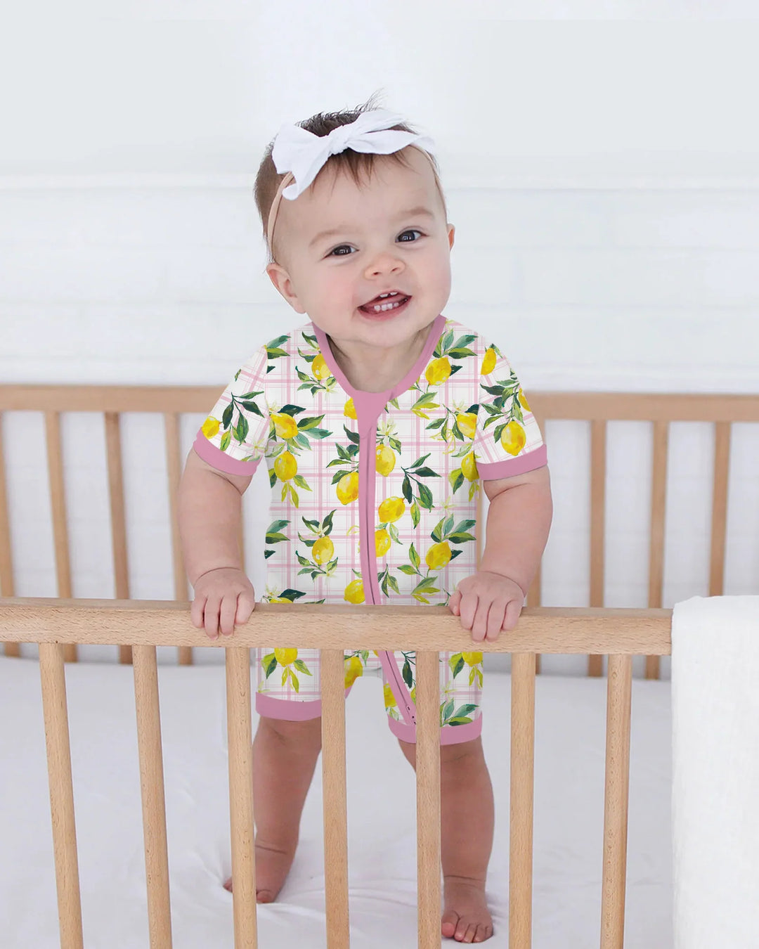 Mediterranean Lemons Family Matching Bamboo Shorty Zippy
