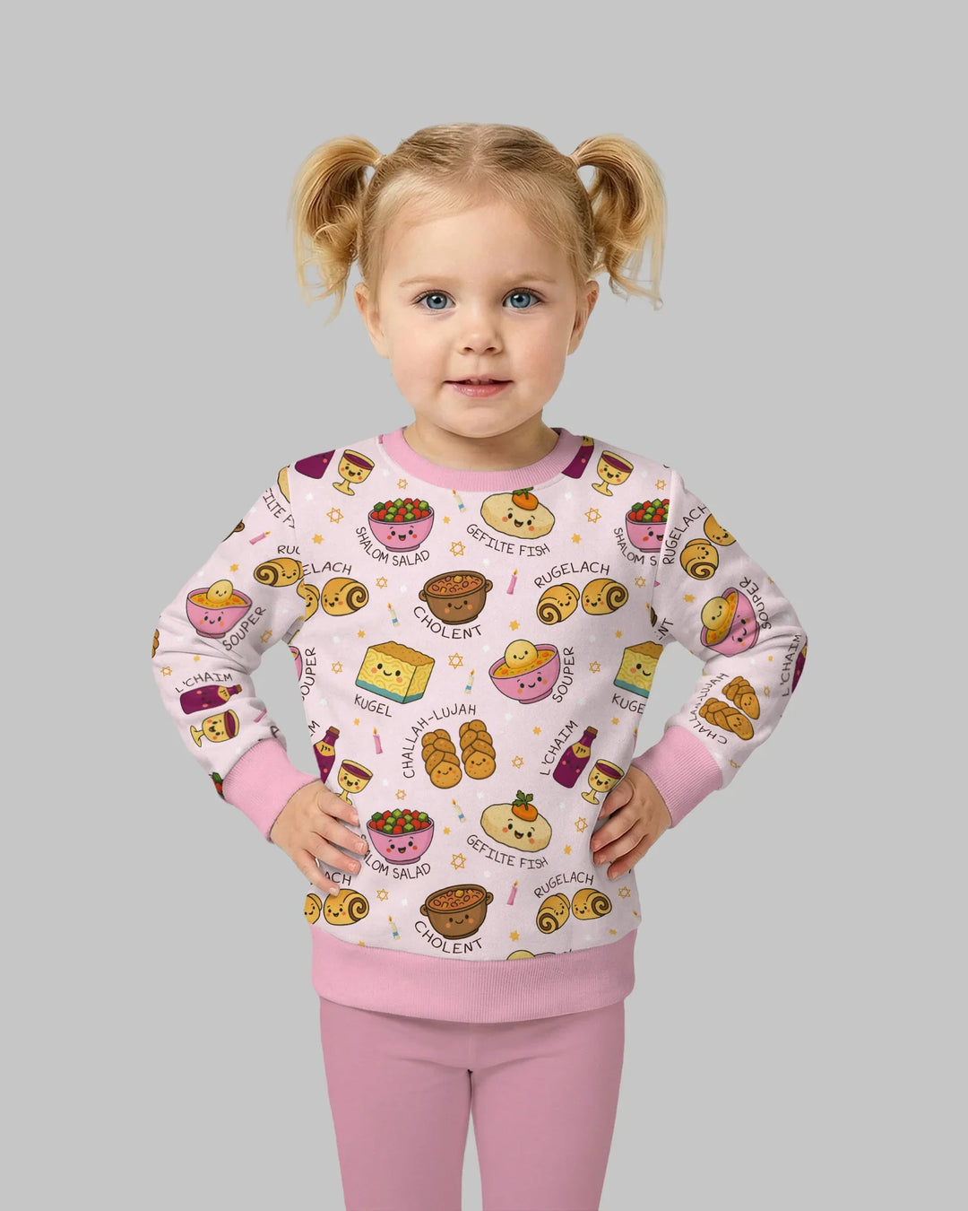 Shabbat Shalom Bamboo Crewneck Sweatshirt