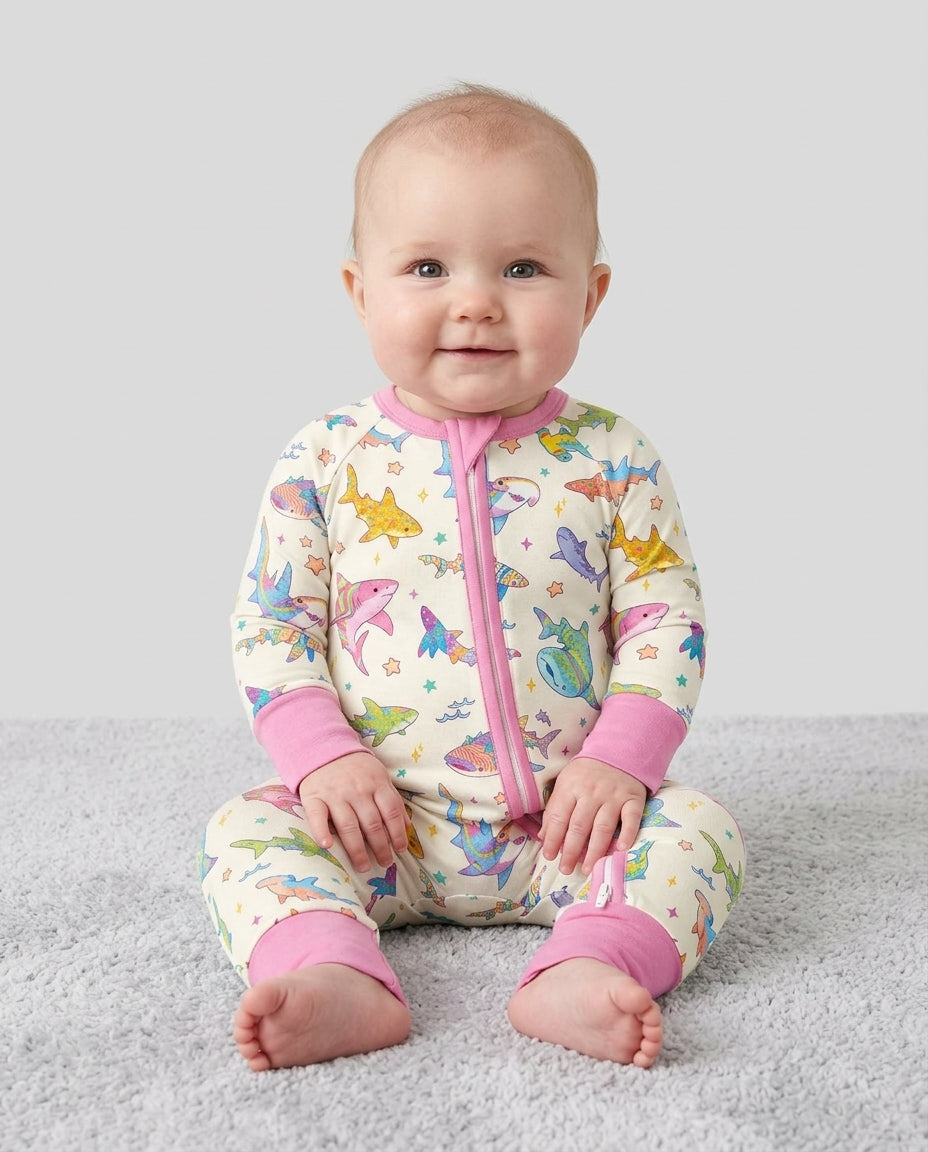 Tropical Sharks Bamboo Convertible Zippy