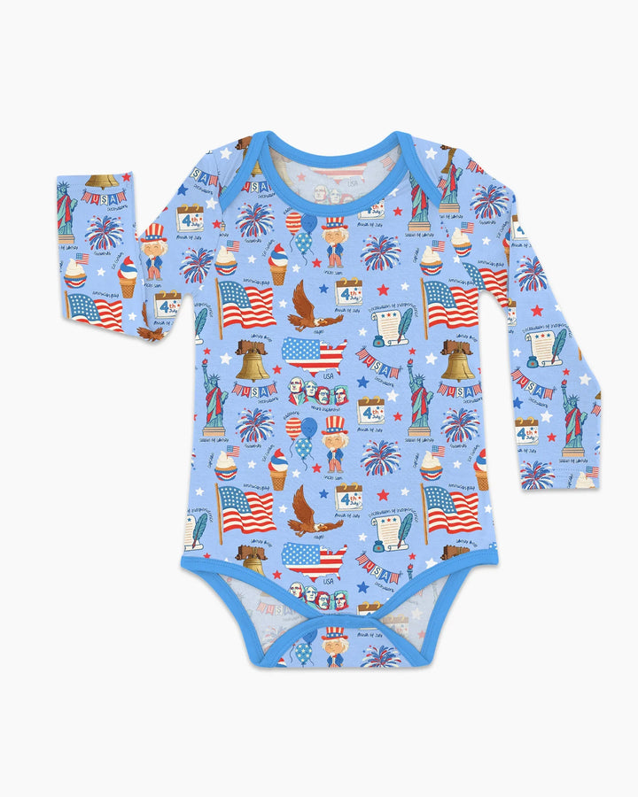 Hand Drawn Patriotic Iconic Bamboo Bodysuit
